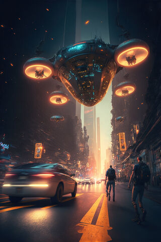 Futuristic City Street