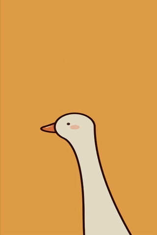 Quirky Goose on Orange 🌟
