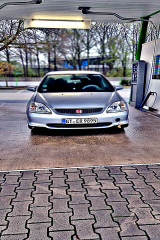 Sleek Silver Honda at t..