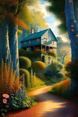 Enchanted Pathway to a Dreamy Cottage 🌳🏡
