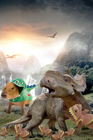Jurassic Capybara: A Prehistoric Adventure! 🦖🌿