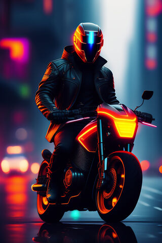 Neon Rider in the City ..