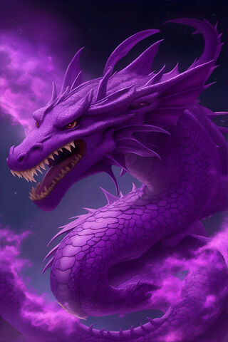 Purple Asian Dragon