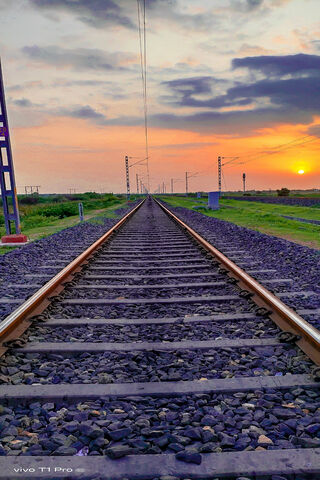 Sunset Serenity on the Tracks 🌅🚂