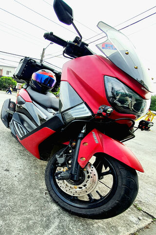 Sleek Red Scooter Ready..