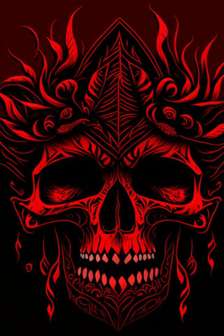 Fiery Skull Art 🔥💀