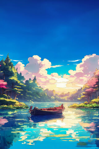Serene Sunset on the La..