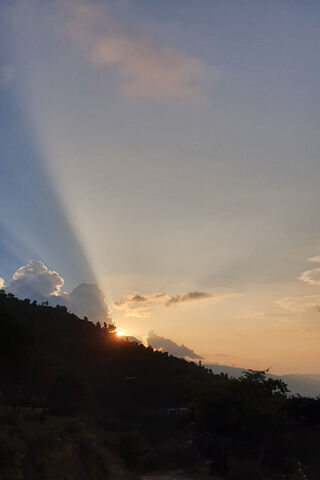 Sun Set In Mountain