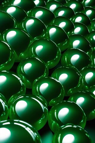 Shimmering Green Orbs 🌟