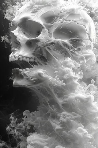 Ethereal Skull in Smoke..