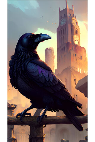 Mystical Raven at Dusk ..