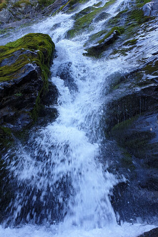 Serene Mountain Waterfa..