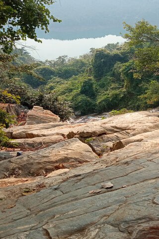 Waterfall On A Mountai