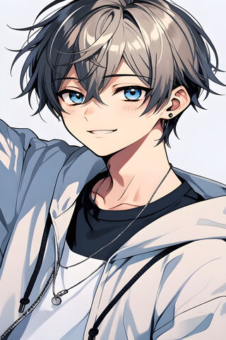 Charming Anime Boy with Sparkling Eyes ✨