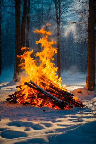Winter's Warm Embrace: The Bonefire Glow 🔥❄️