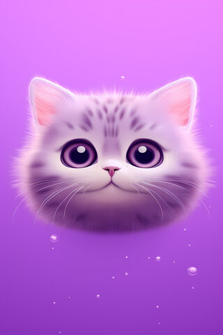 Adorable Purple Kitty 🐱💜