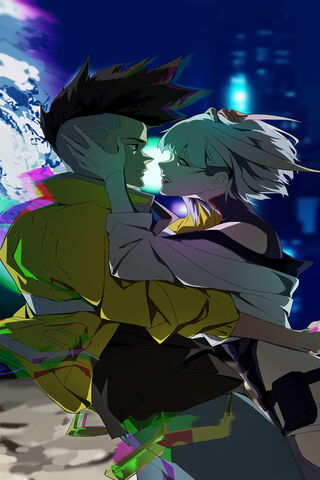 Neon Embrace: A Moment in Time' 🌌💖