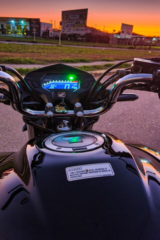 Sunset Ride on a Motorc..