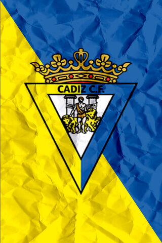 Cádiz C.F. Emblem on a Vibrant Background 🌟⚽