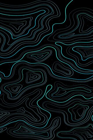 Cyan Topographic