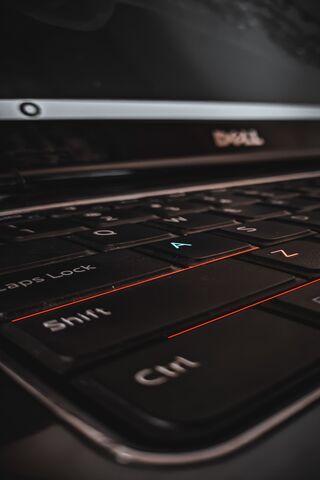 Close-Up of a Dell Lapt..