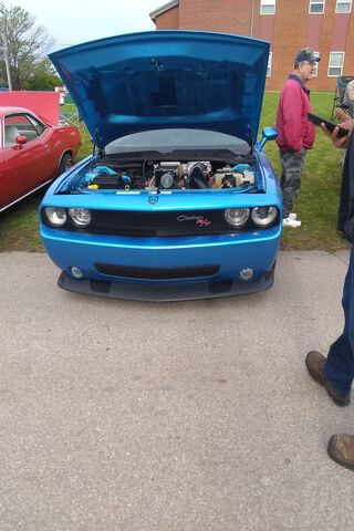 Classic Blue Muscle Car