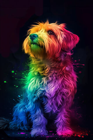 Colorful Canine Charm 🌈🐶