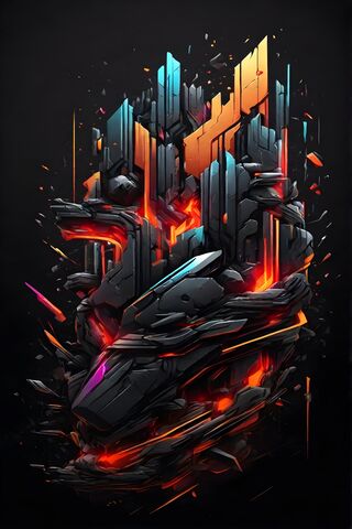 Fiery Abstract Fusion 🔥✨