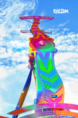 Colorful Carnival Ride ..