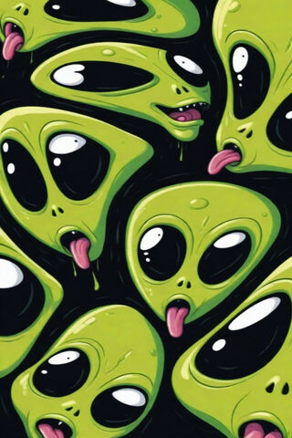 Goofy Green Extraterres..