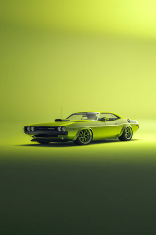 Green Dodge Challenger