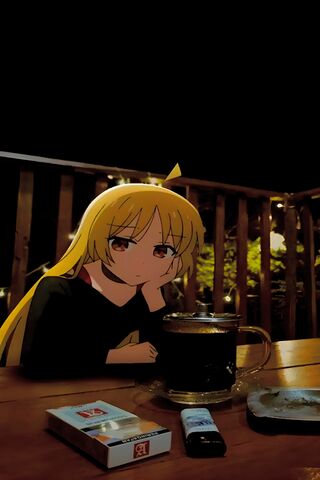 Girl Drinking Coffe