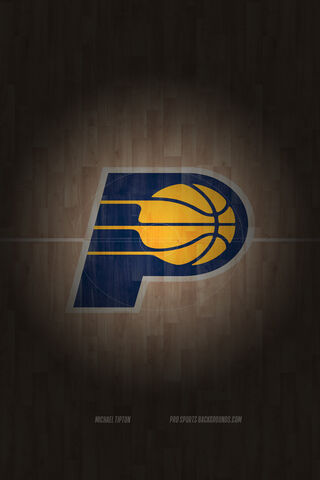 Indiana Pacers Logo on Court