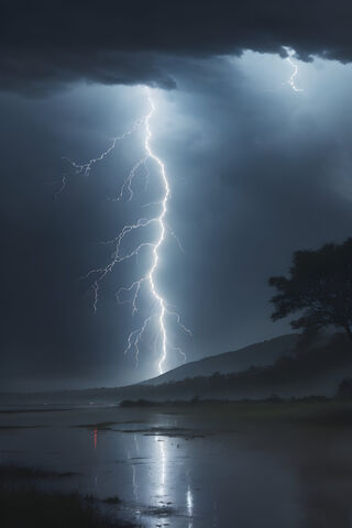 Lightening In A Rain