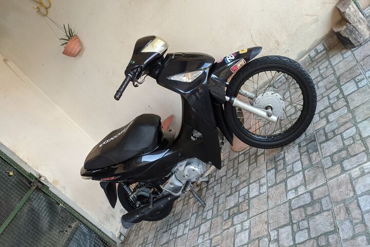 Sleek Black Scooter Rea..