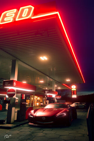 Nighttime Fuel Stop 🚗✨