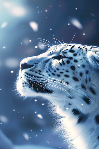 Majestic Snow Leopard in Winter Wonderland ❄️🐆
