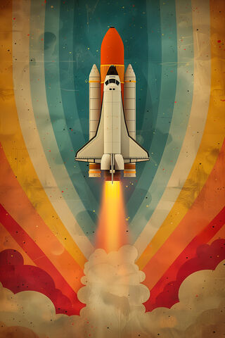 Blast Off: A Retro Journey to the Stars! 🚀✨
