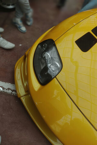 Sleek Yellow Sports Car..