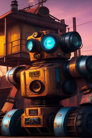 Steampunk Mech Robot