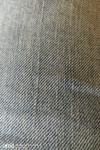 Close-Up of Denim Fabri..
