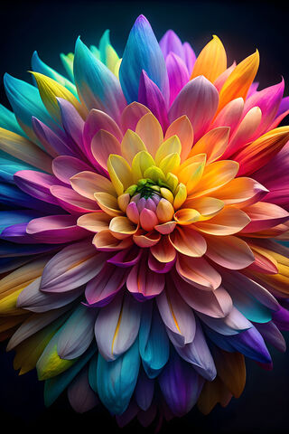 Vibrant Colorful Petal Flower