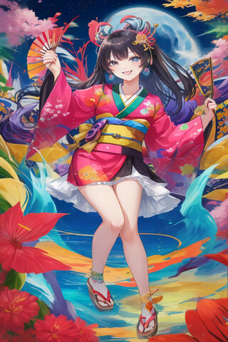 Vibrant Anime Girl