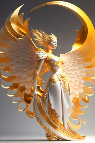WHITE AND GOLD QUEEN