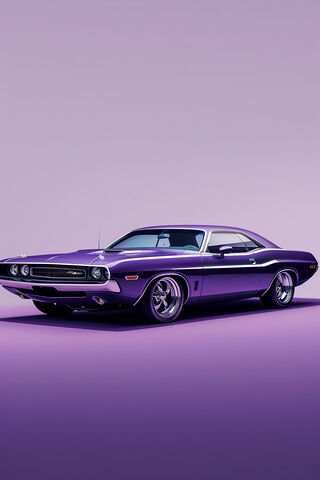 Purple Power: Classic Muscle Car 🚗💜
