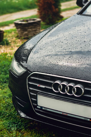 Sleek Elegance: The Audi A4 S Line in the Rain
