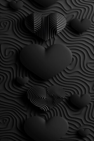 Elegant Black Hearts in..