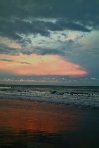 Serene Shores: A Sunset..
