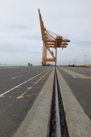Towering Crane at the Port 🚢🔧