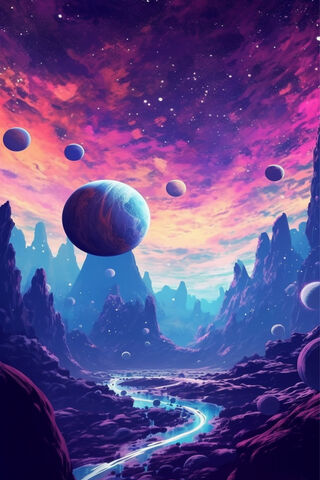 Galactic Dreams: A Journey Through Colorful Darkness